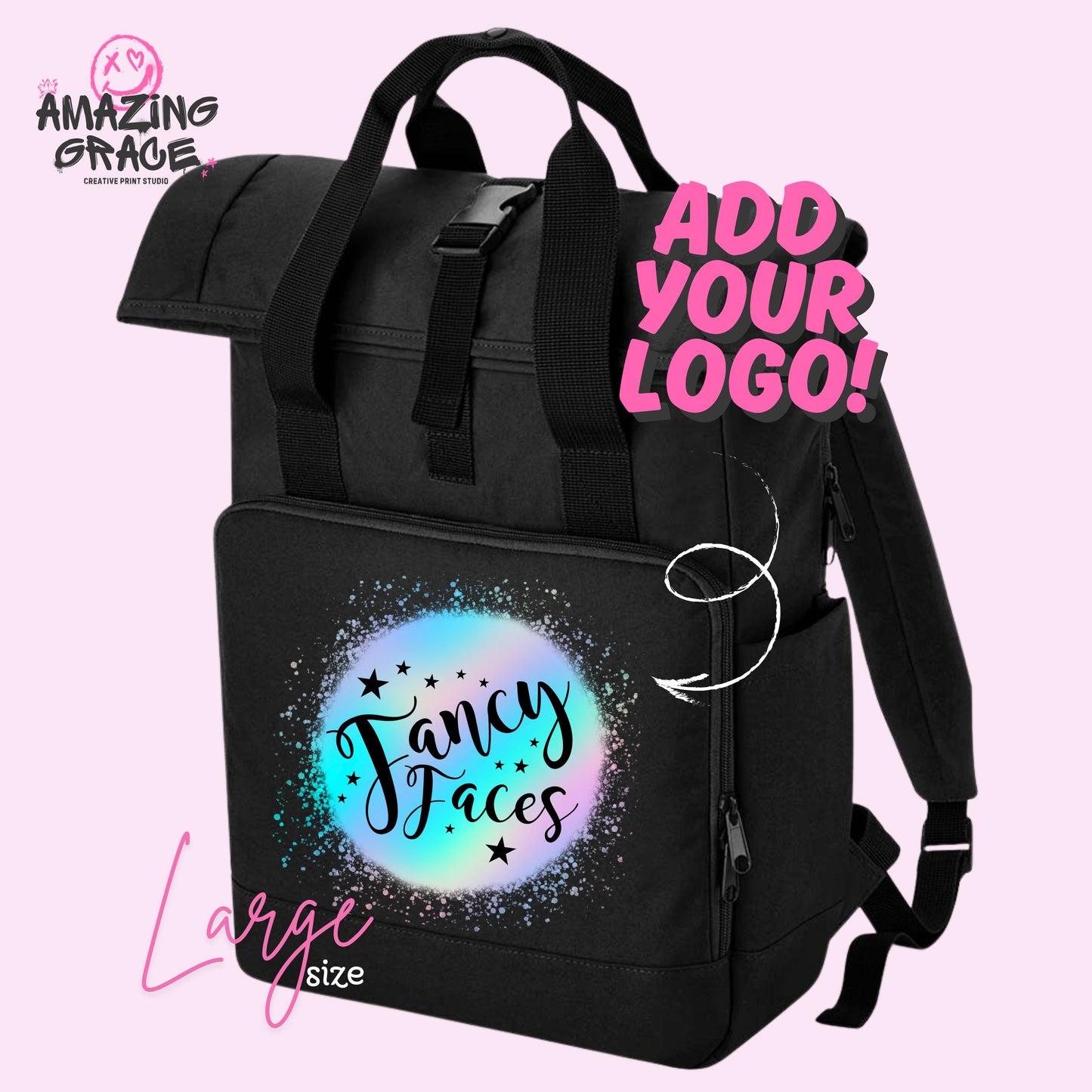 PERSONALISED LOGO BRANDED KIT BAG - roll top backpack