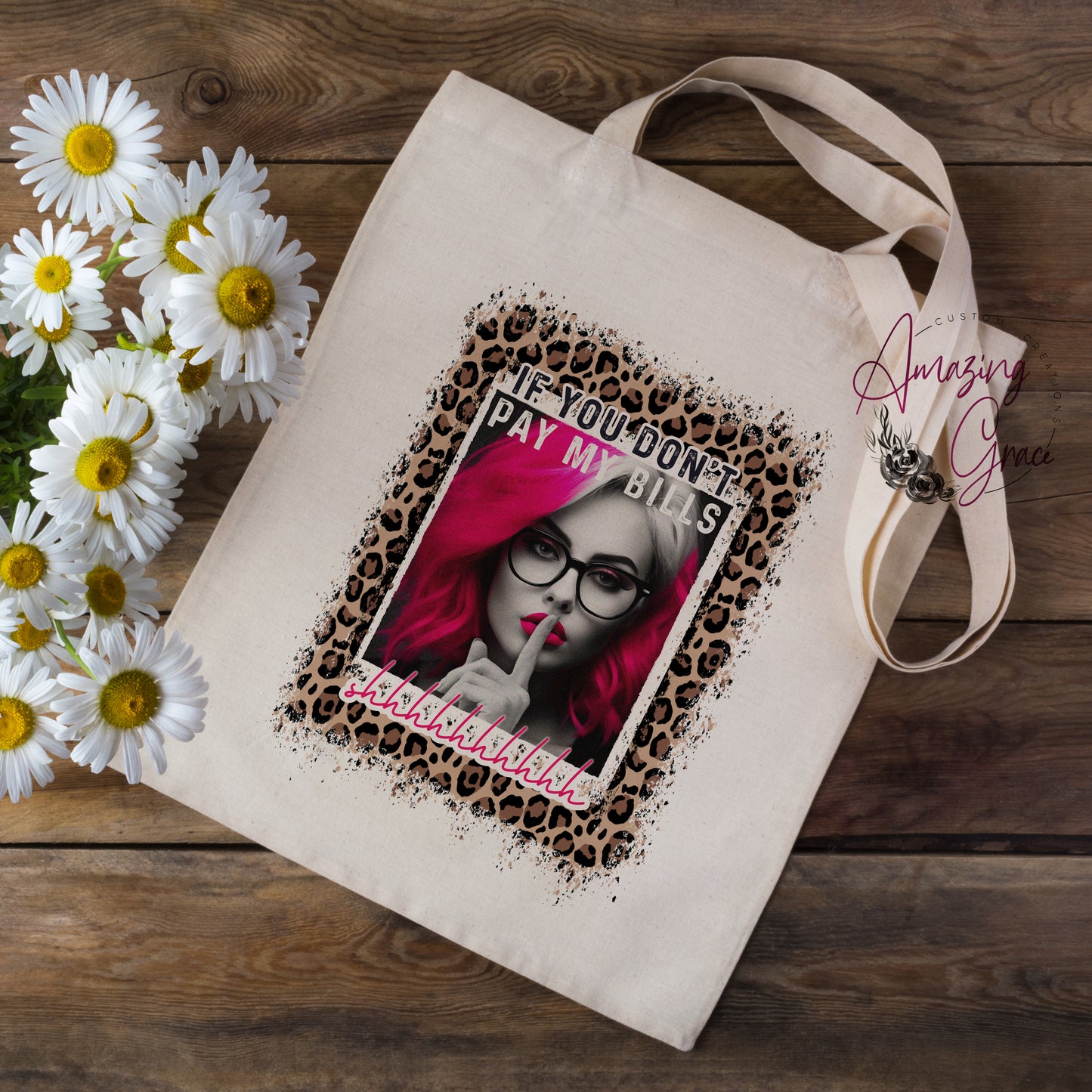 FUNNY SLOGAN tote bag