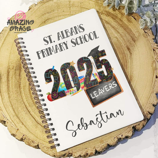 Personalised A5 leavers book - CHALKBOARD
