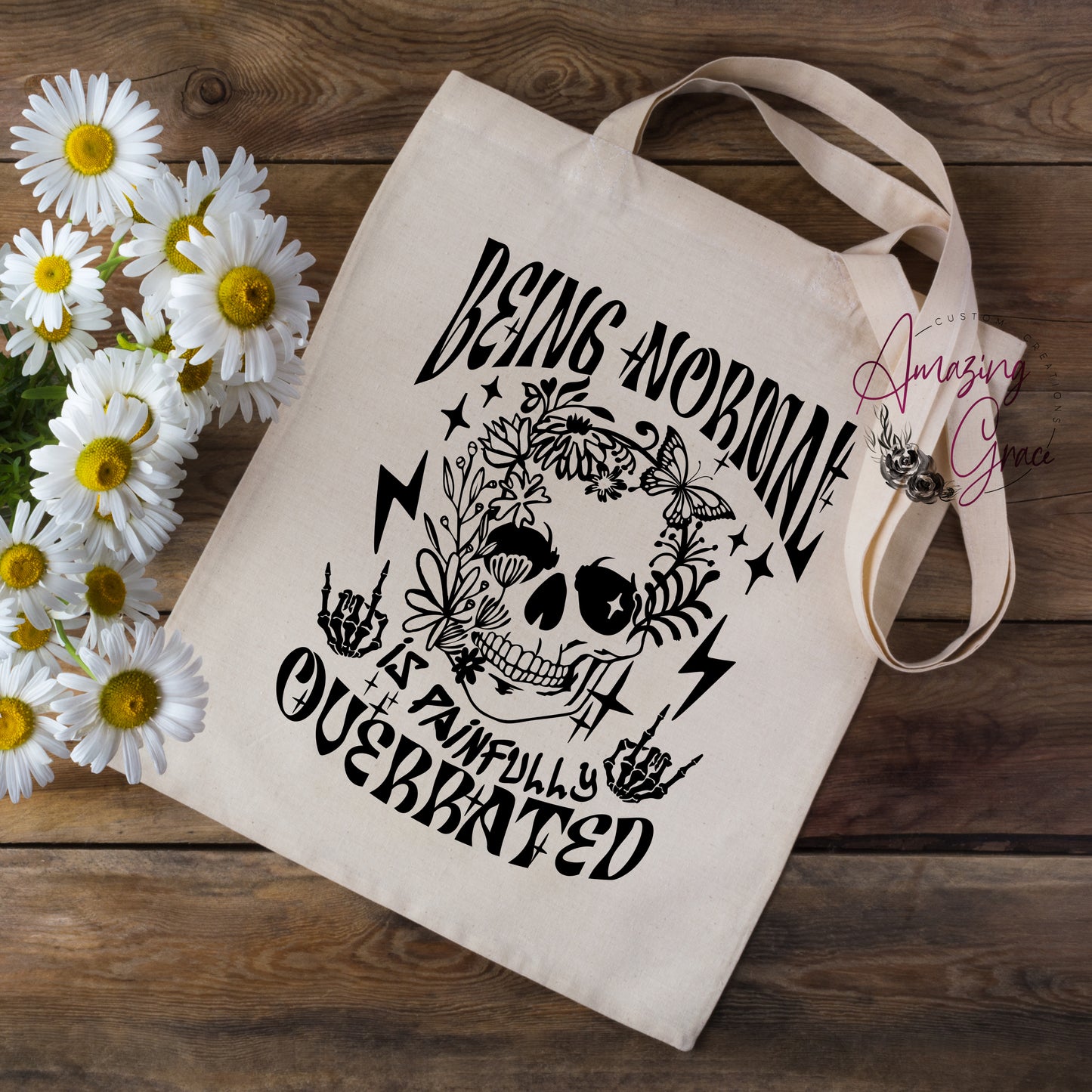 FUNNY SLOGAN tote bag