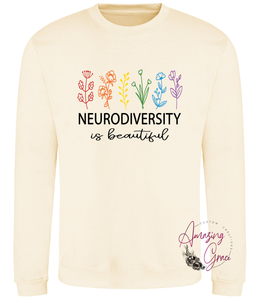 ADULTS Neurodiversity T-shirt/Sweatshirt/Hoody; NEURODIVERSITY IS BEAUTIFUL