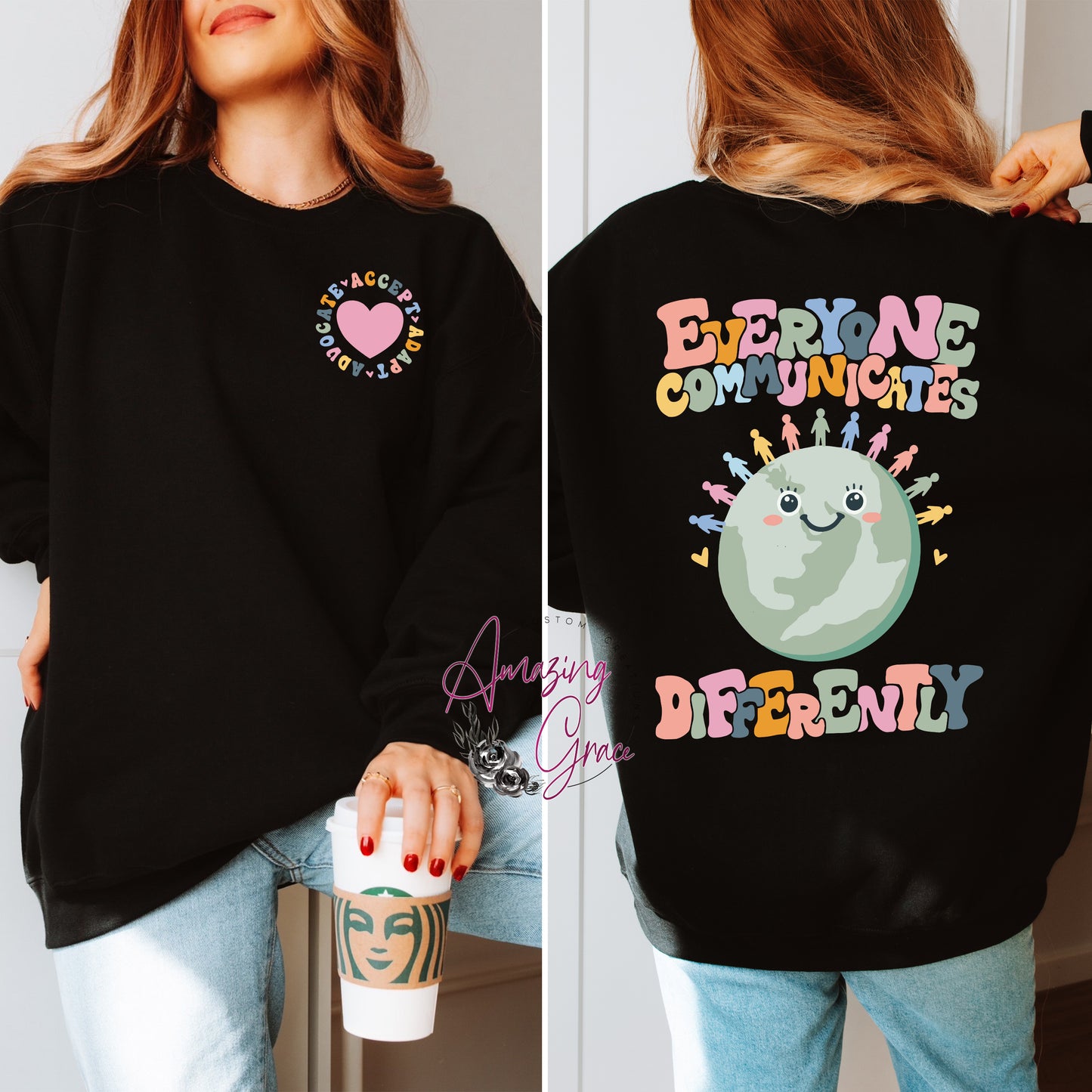 KIDS Neurodiversity T-shirt/Sweatshirt/Hoody; EVERYONE COMMUNICATES DIFFERENTLY