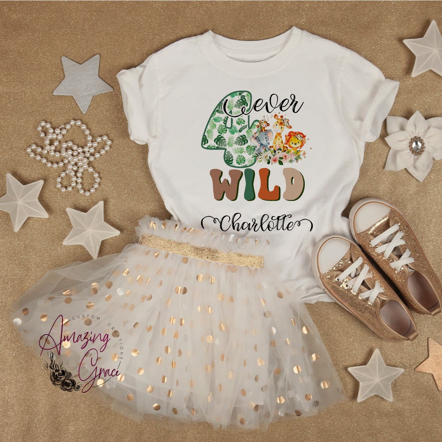 Birthday T-Shirt FOUR EVER WILD