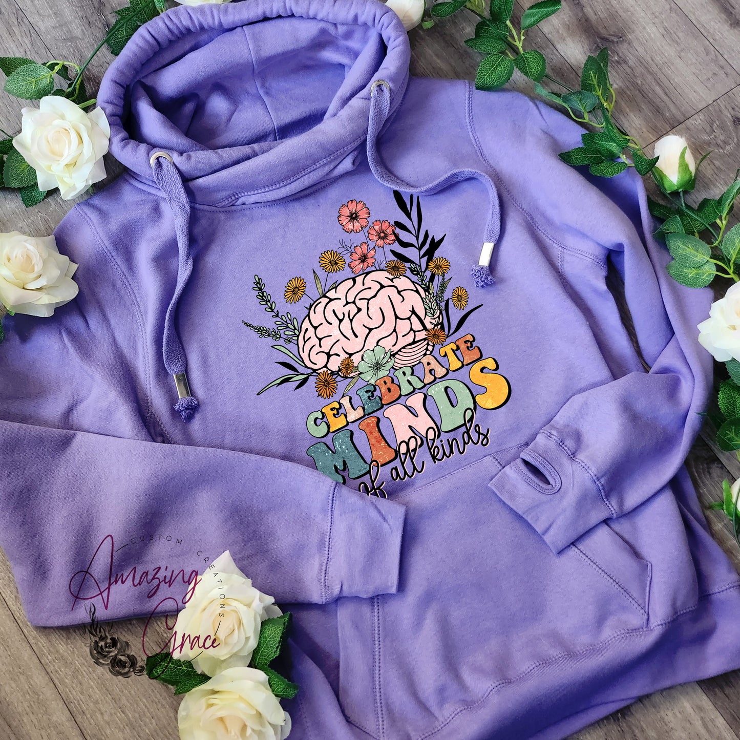 Chunky neck Hoody CELEBRATE MINDS OF ALL KINDS