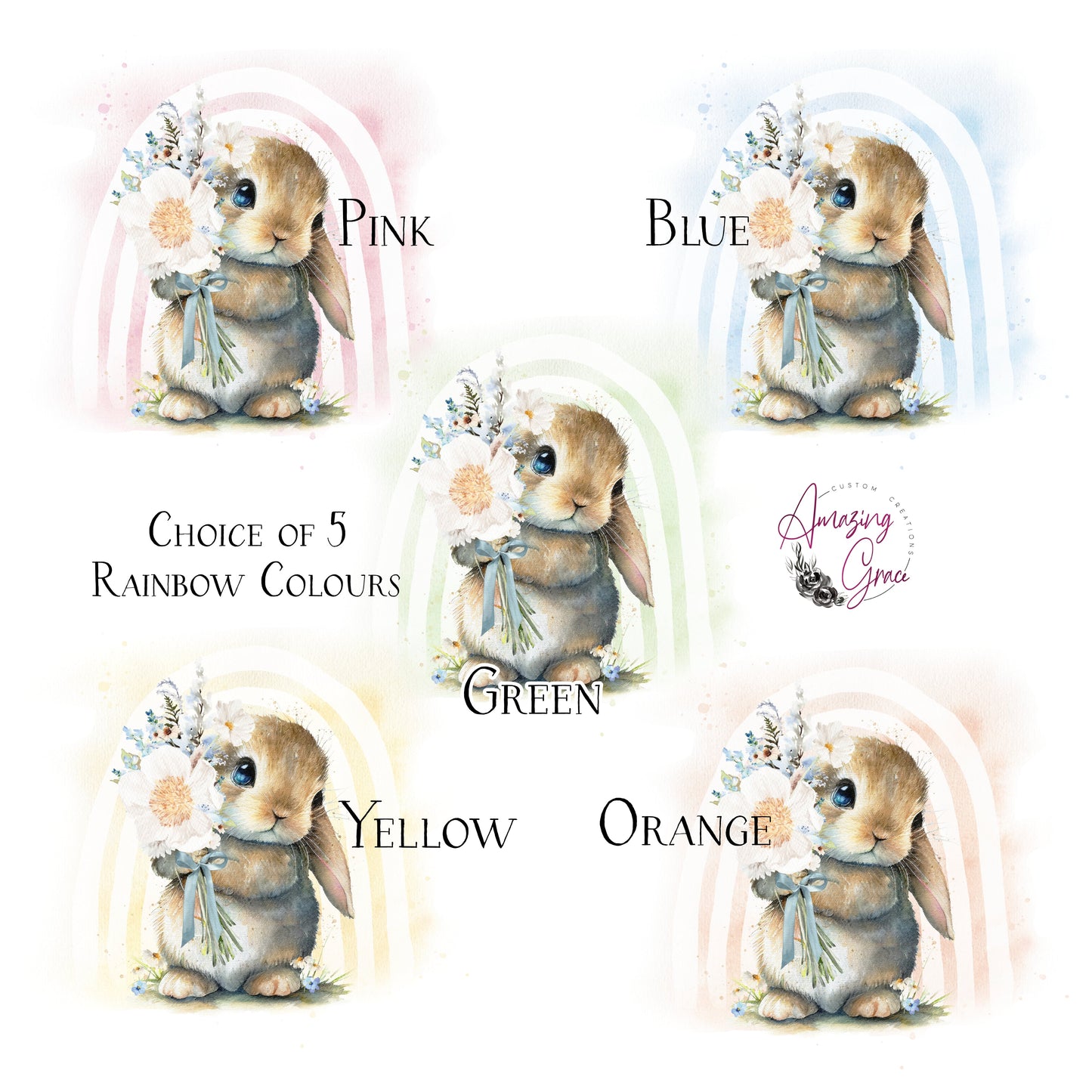 Personalised Spring bunny Easter mug and/or coaster