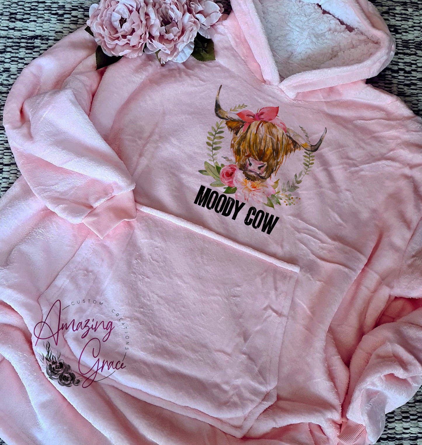 Oversized supersoft snuggle hoody - Moody Cow