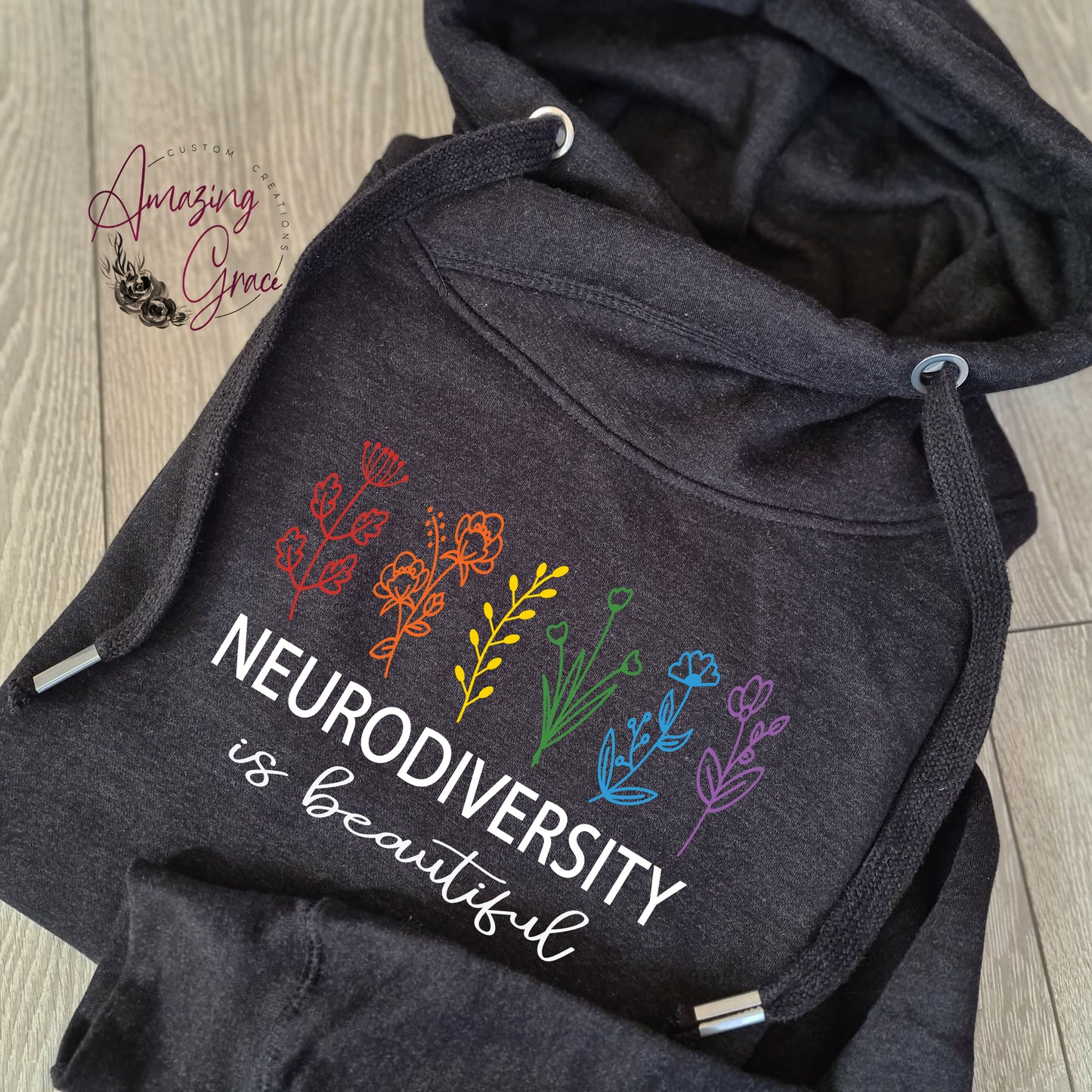 Chunky neck Hoody NEURODIVERSITY IS BEAUTIFUL
