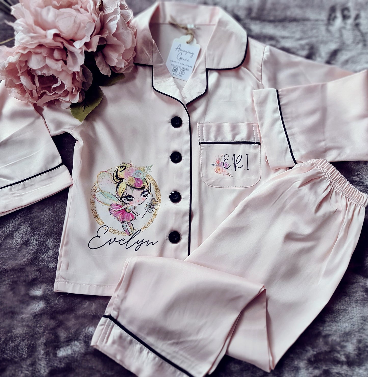 Children's Satin PJ set - Fairy design