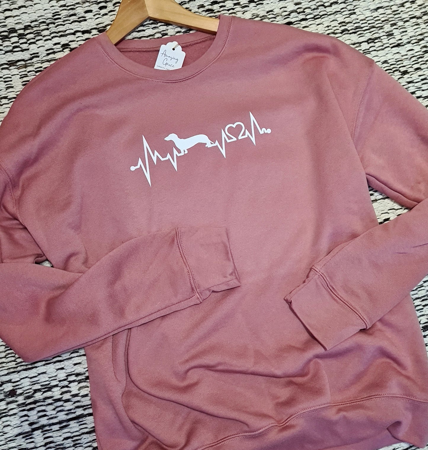 Sweatshirt -Dachshund Heartbeat
