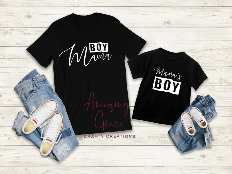 BOY MAMA / MAMA'S BOY Matching T-Shirts