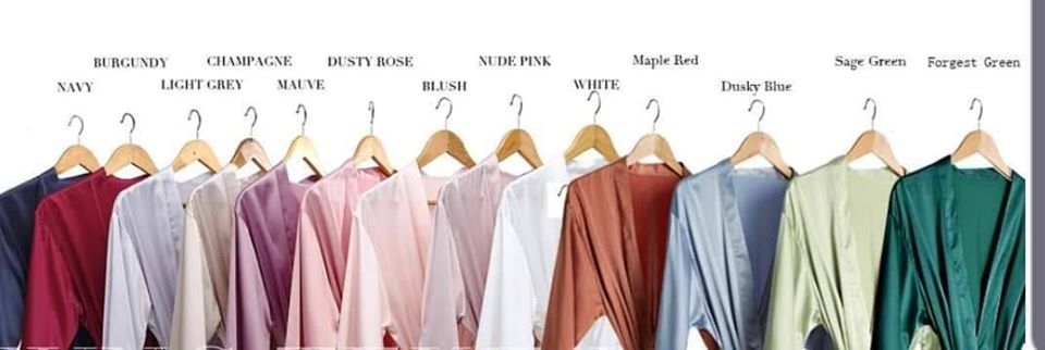 Children & Adults Personalised Printed Letter Satin Wedding Robes