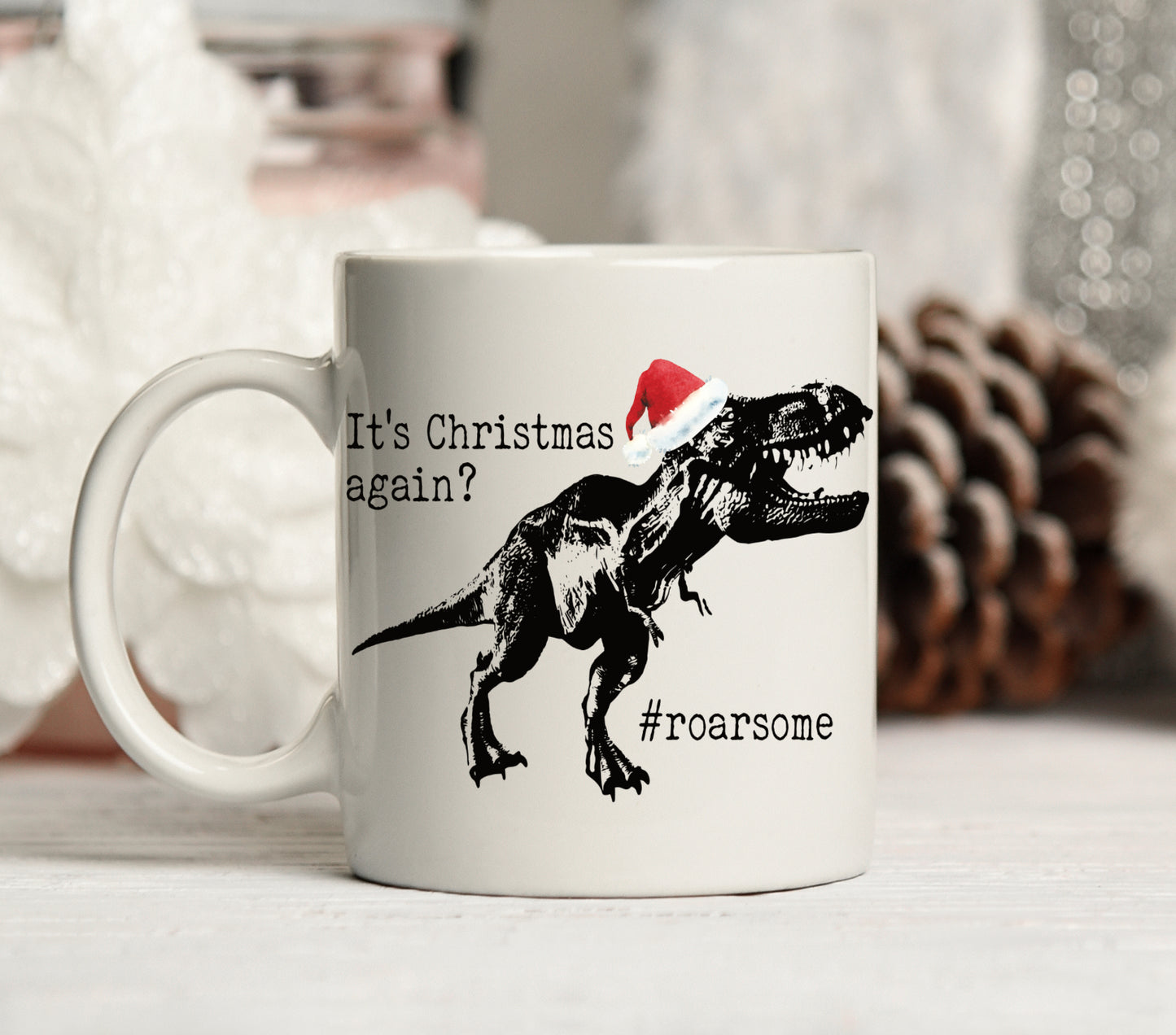Christmas mug T-REX