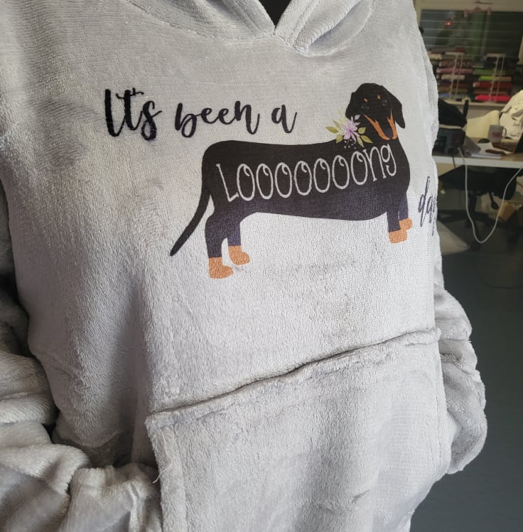 Its been a Long day Dachshund snuggle hoody
