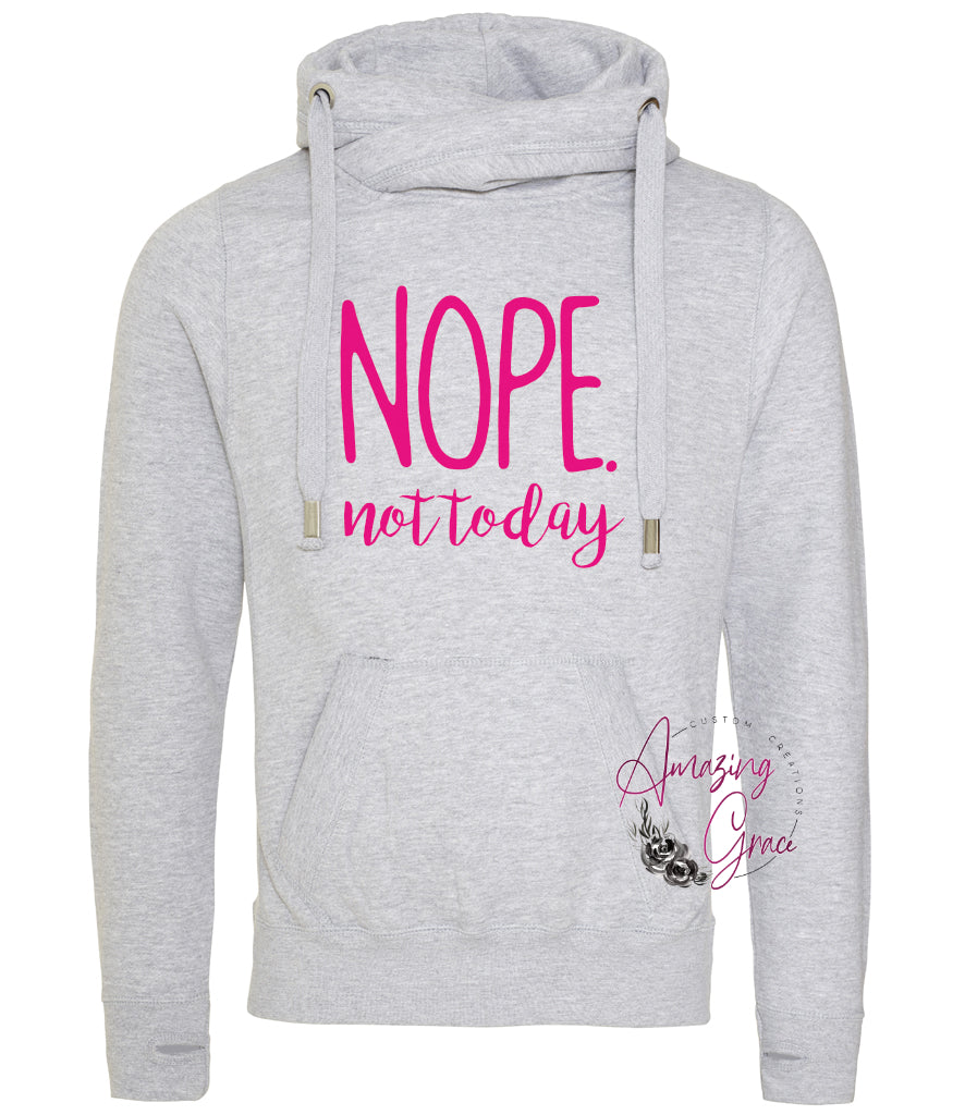 Cowl neck hoodies