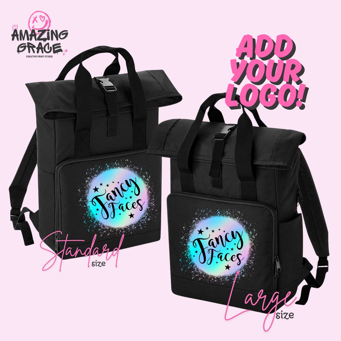 PERSONALISED LOGO BRANDED KIT BAG - roll top backpack