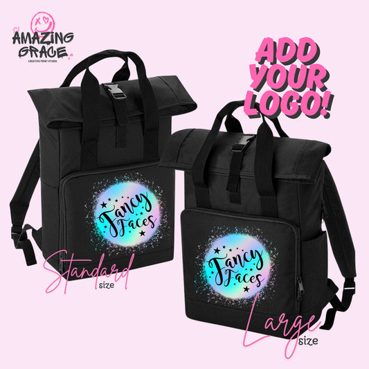 PERSONALISED LOGO BRANDED KIT BAG - roll top backpack