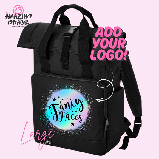 PERSONALISED LOGO BRANDED KIT BAG - roll top backpack