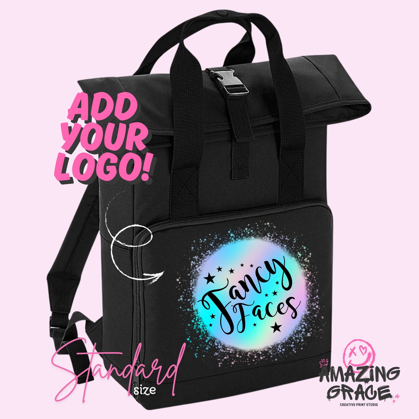 PERSONALISED LOGO BRANDED KIT BAG - roll top backpack