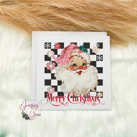 Retro santa Christmas card