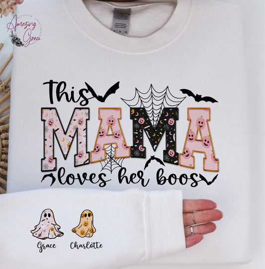 Halloween sweatshirt/hoody - Mama loves her boo