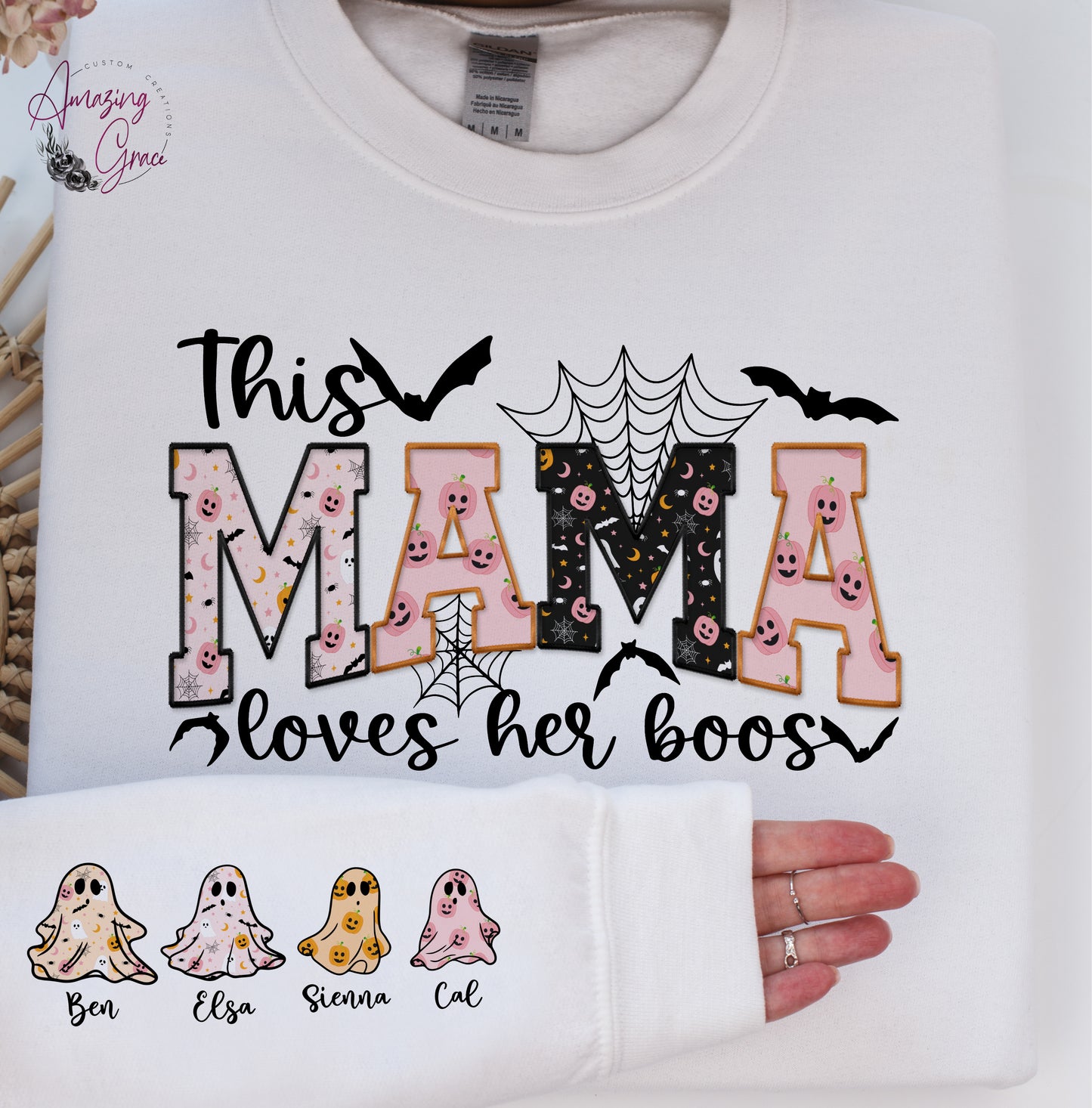 Halloween sweatshirt/hoody - Mama loves her boo