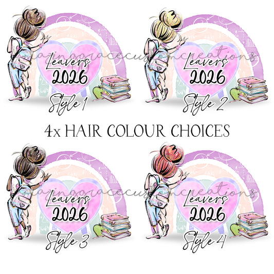 Personalised A6 leavers book - RAINBOW