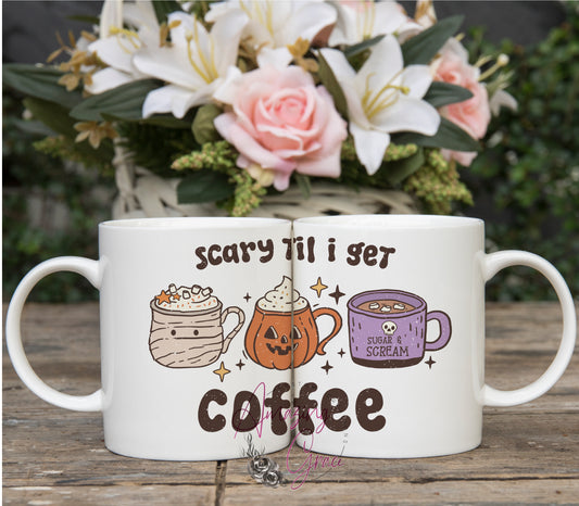 Scary til coffee Halloween mug