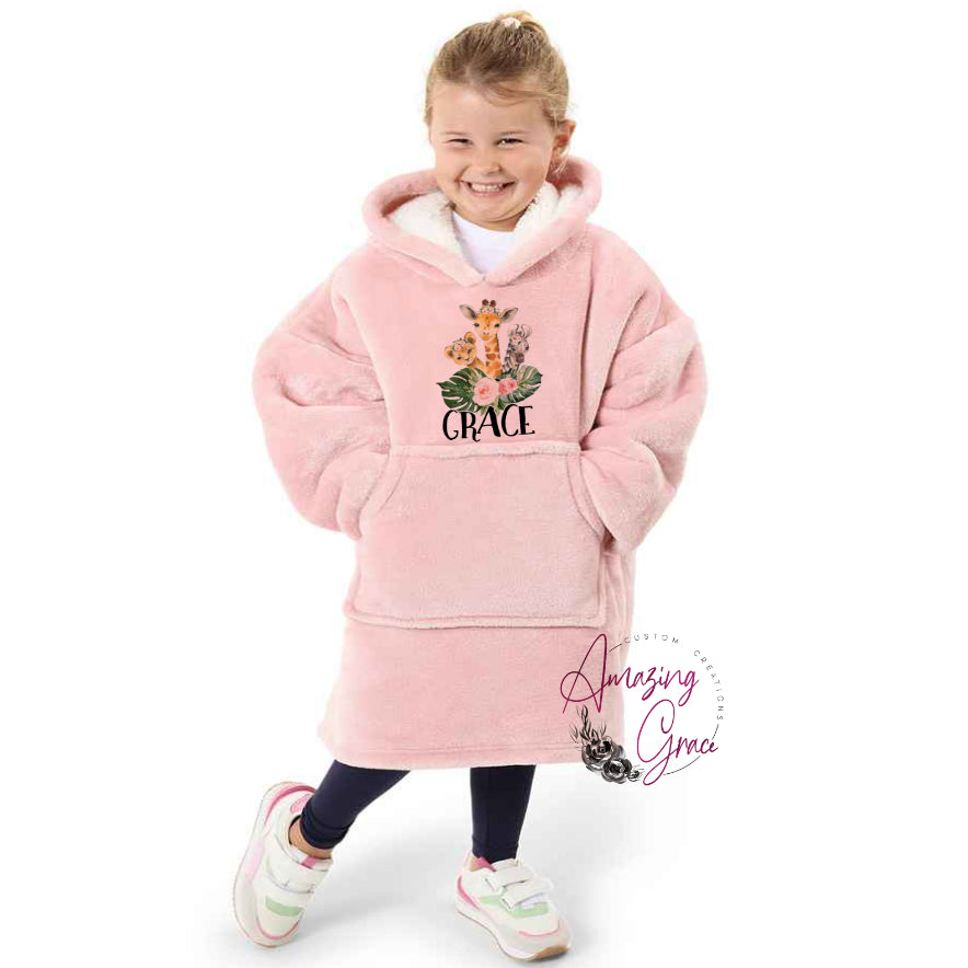 KIDS Oversize super soft snuggle hoodie - Safari