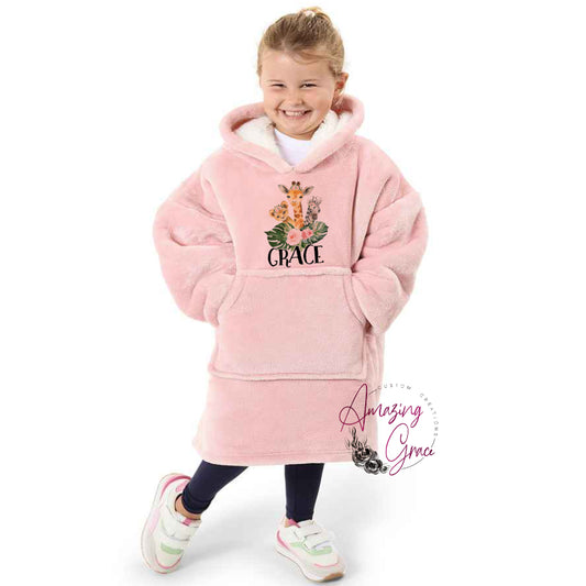 KIDS Oversize super soft snuggle hoodie - Safari