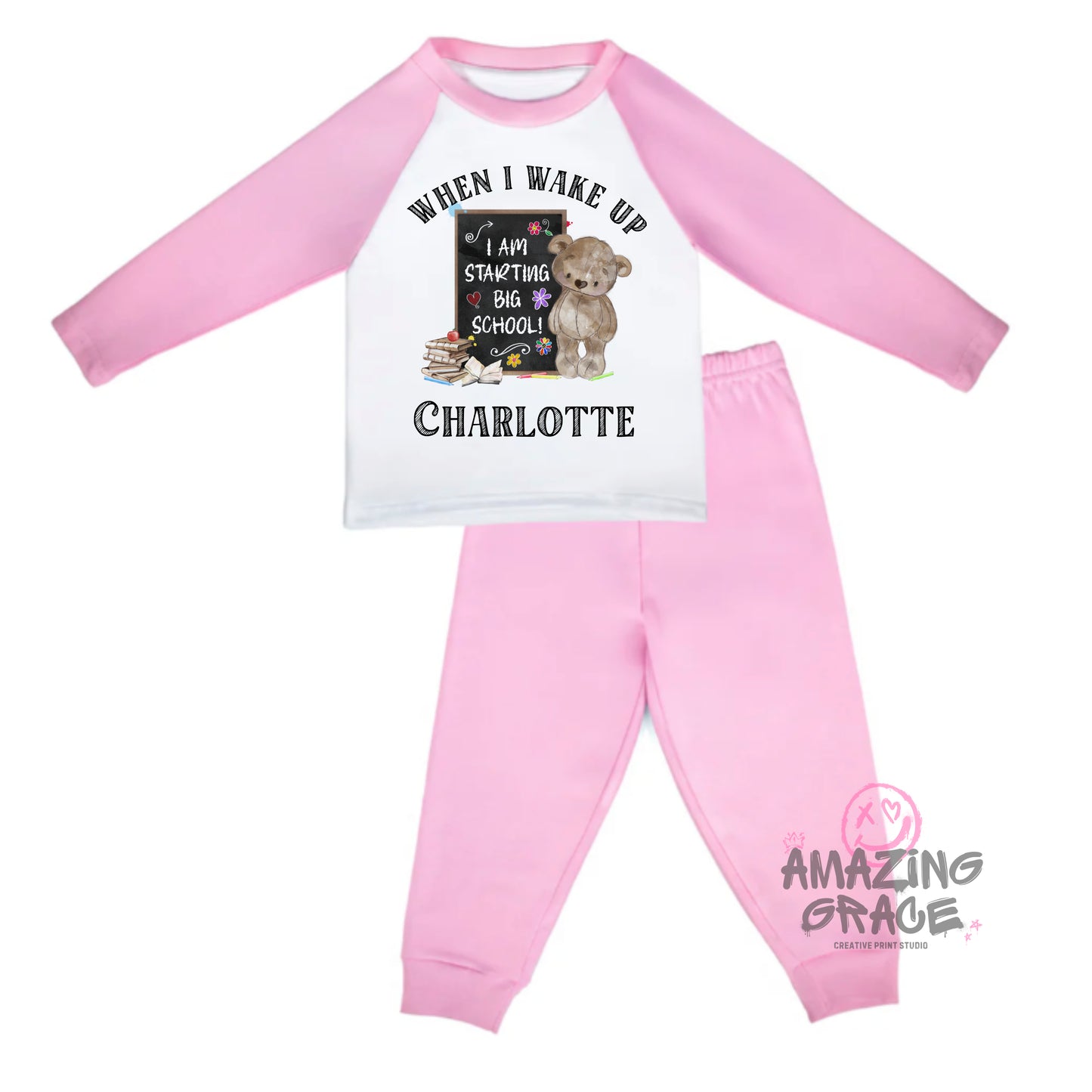 Personalised pyjama's - OFF TO BIG SCHOOL!