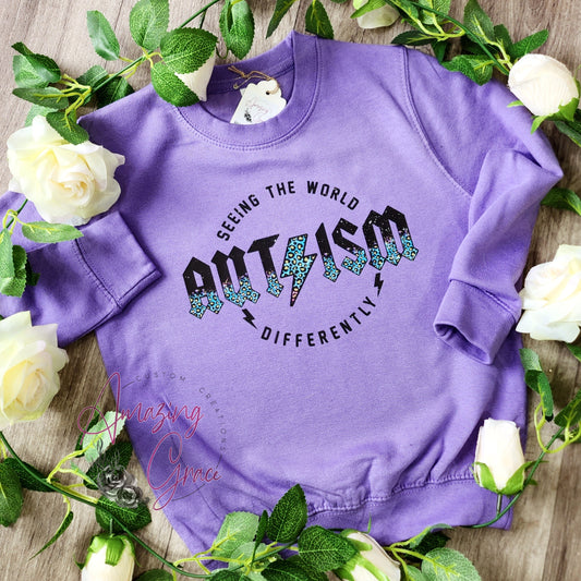 Autism "SEEING THE WORLD DIFFERENTLY" sweatshirt