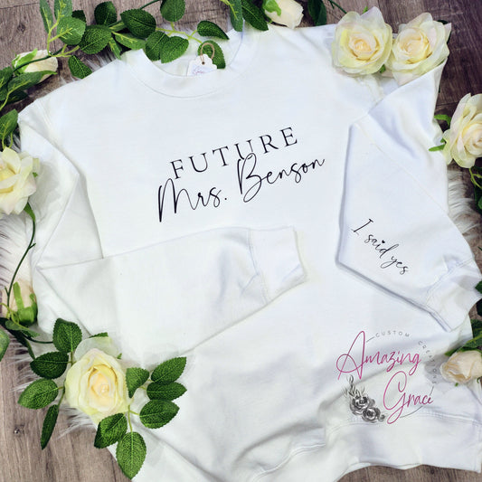 Personalised FUTURE MRS sweatshirt