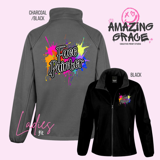 NON BRANDED FACE PAINTER - Soft Shell Jacket - LADIES FIT