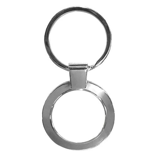 WHOLESALE Metal Keyring - Circle/Rectangle
