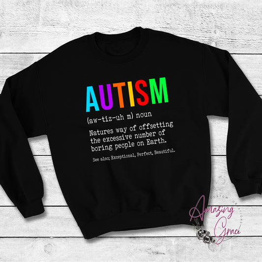 ADULTS Neurodiversity T-shirt/Sweatshirt/Hoody; AUTISM DEFINITION