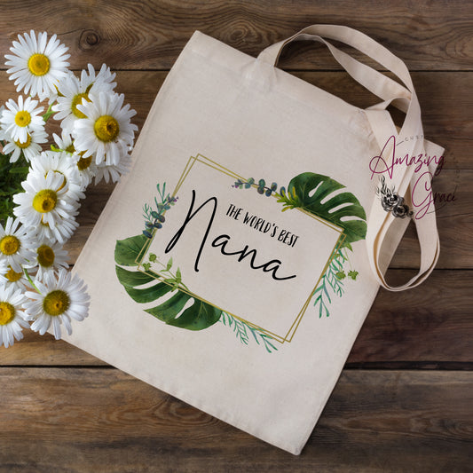"Worlds best" design tote bag