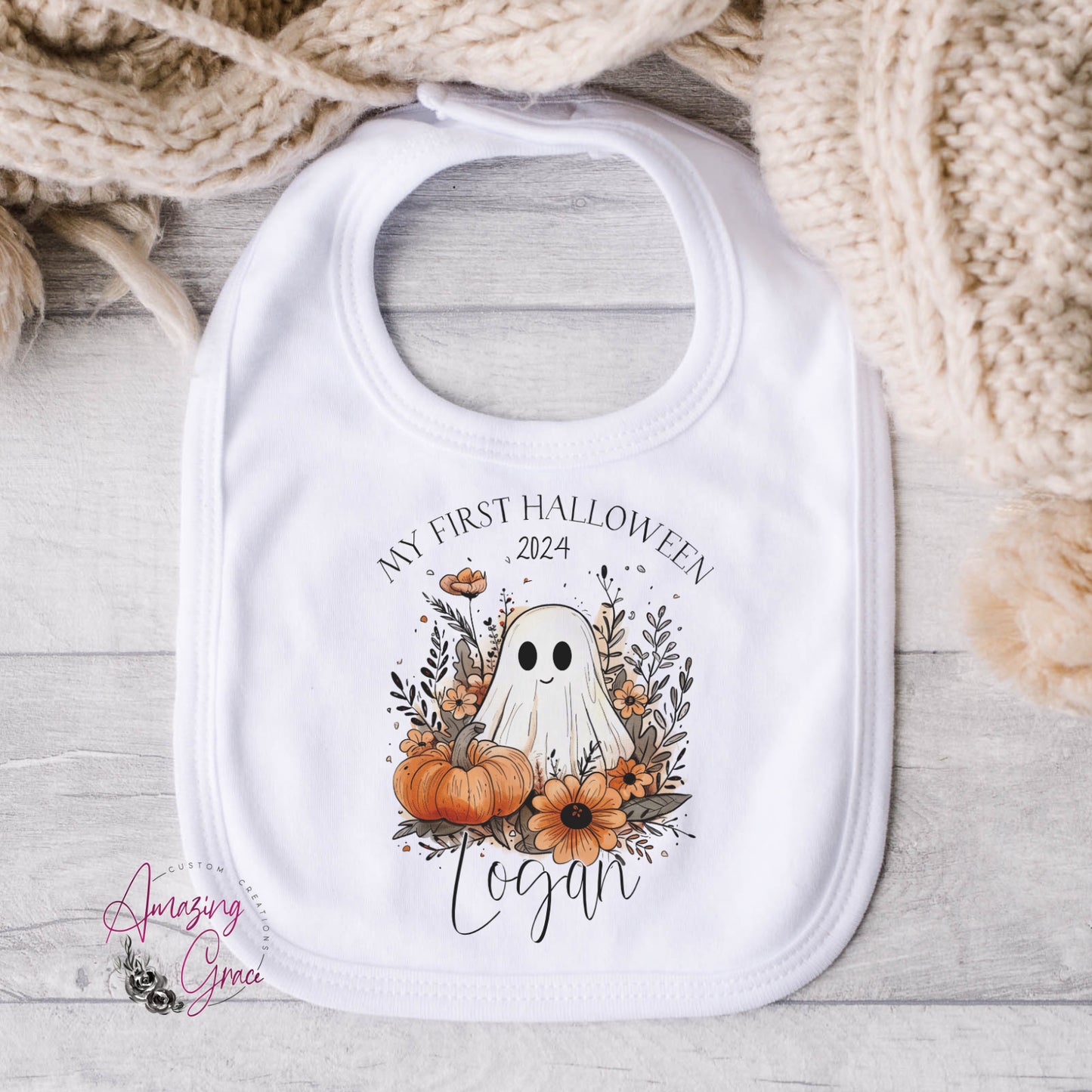 Personalised 1st Halloween baby vest