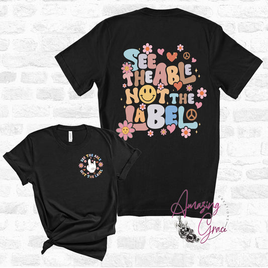 KIDS Neurodiversity T-shirt/Sweatshirt/Hoody; SEE THE ABLE