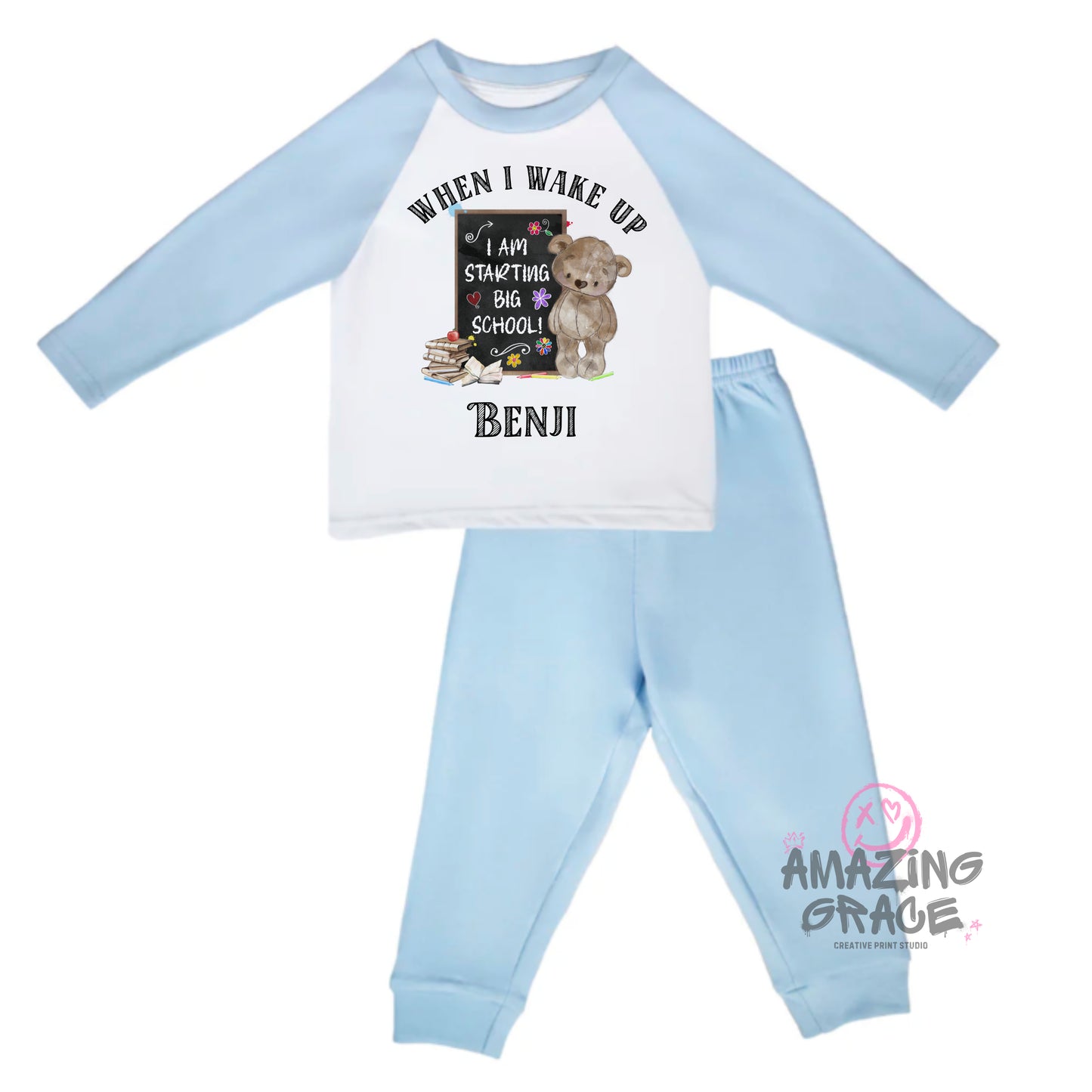 Personalised pyjama's - OFF TO BIG SCHOOL!