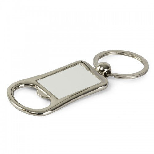 WHOLESALE  Metal bottle opener Keyring - Circle/Rectangle