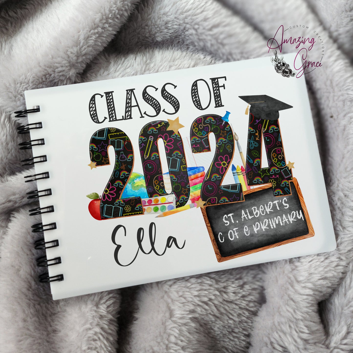 Personalised A6 leavers book - 2024