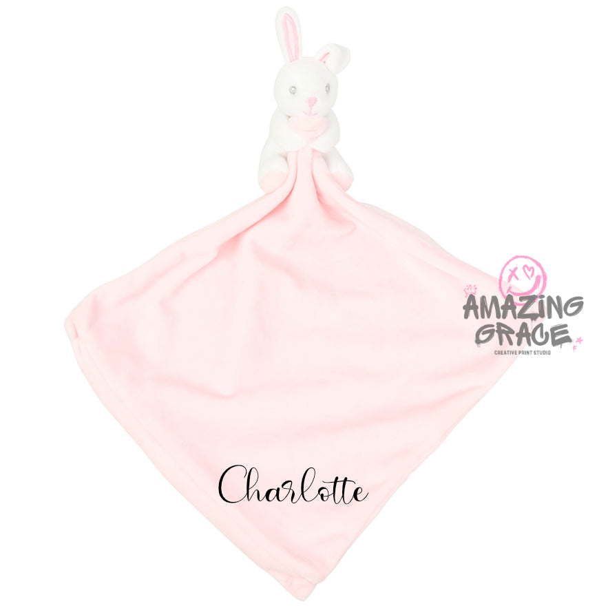 Personalised animal Comforter with Rattle