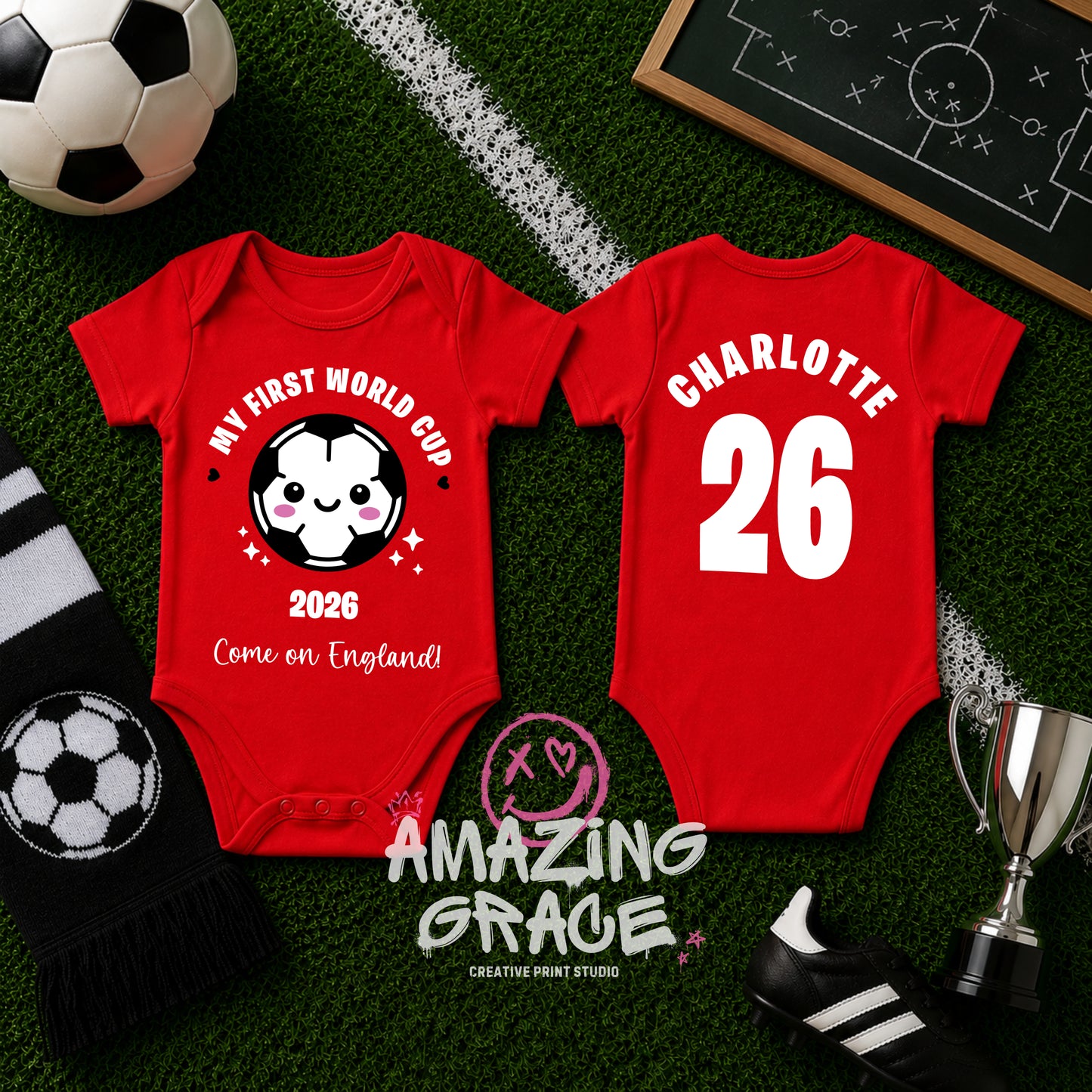 MY FIRST WORLD CUP personalised cotton baby vest