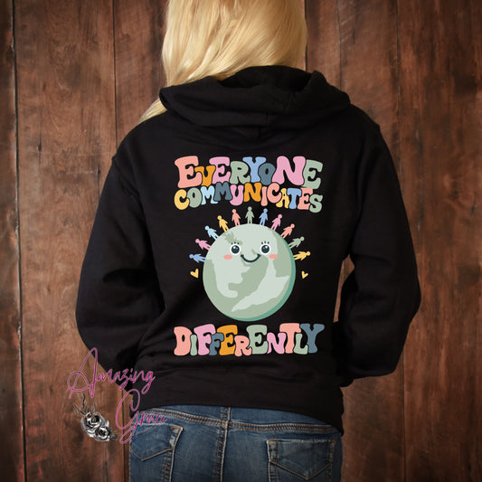 KIDS Neurodiversity T-shirt/Sweatshirt/Hoody; EVERYONE COMMUNICATES DIFFERENTLY
