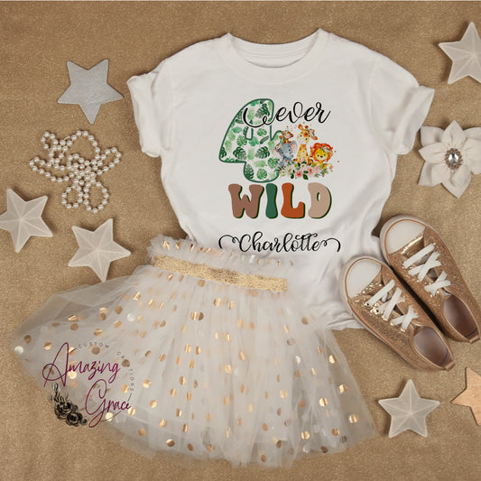 Birthday T-Shirt FOUR EVER WILD