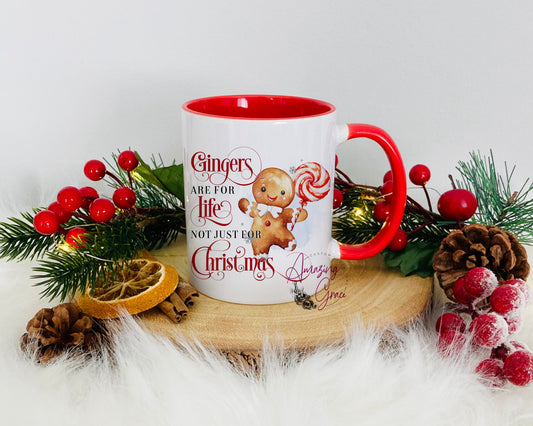 Christmas mug GINGERS ARE FOR LIFE