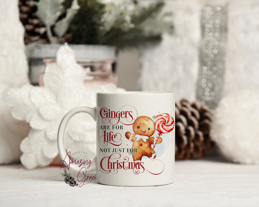 Christmas mug GINGERS ARE FOR LIFE