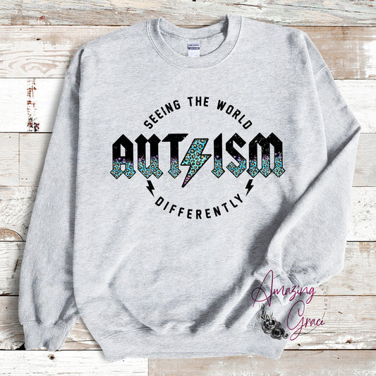 Autism "SEEING THE WORLD DIFFERENTLY" sweatshirt
