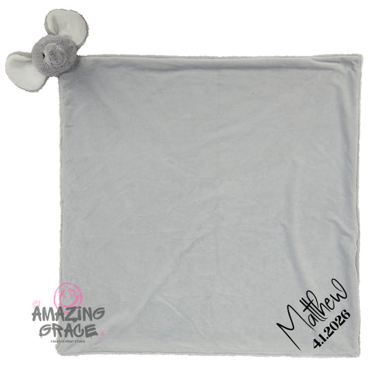 Personalised animal baby blanket
