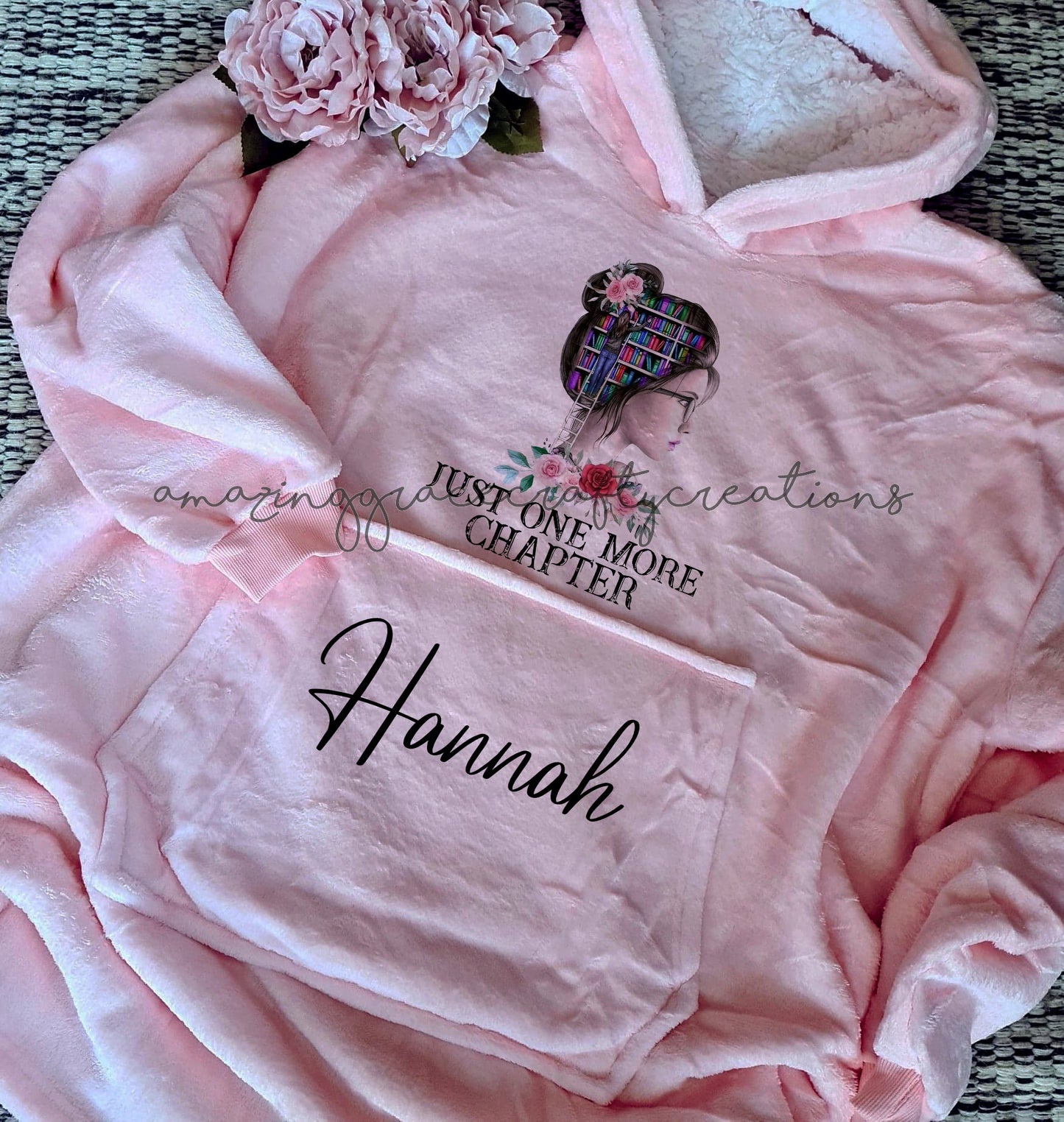 KIDS & ADULTS book/reading theme snuggle hoody